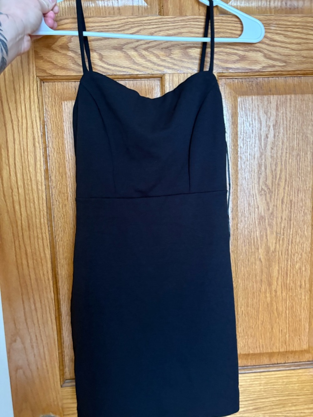Lulu's Black Spaghetti-Strap Mini Dress